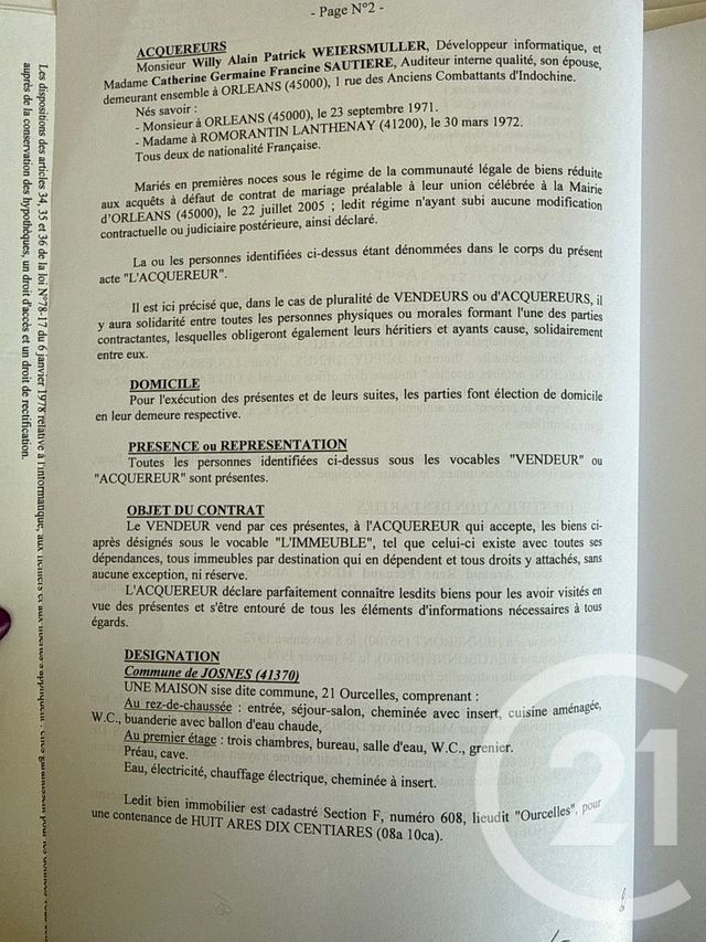 Maison &agrave; vendre - 4 pi&egrave;ces - 135 m2 - Josnes - 41 - CENTRE